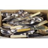 A quantity of plated cutlery