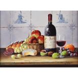 Janie Meyer, oil on board signed "Chateau Rurapomer" 17cm x 23cm