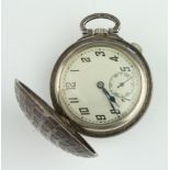 A 1930's Dunlop style novelty 925 golf ball pocket watch, the case stamped Brev numbered 69498