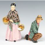 Two Royal Doulton figures - The Poacher HN2043 15cm and The Orange Lady HN1759 22cm