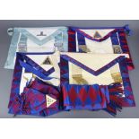 A quantity of Masonic regalia, 4 Royal Arch aprons, 3 ditto sashes and a Past Masters apron