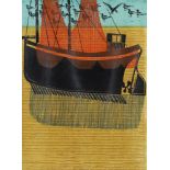 Robert Tavener .70 (1920-2004), limited edition print "Sussex Boats and Nets no.1" 16 of 50,