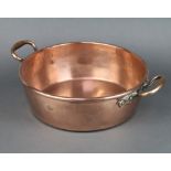 Benham, a Victorian copper twin handled preserving pan 10cm x 14cm