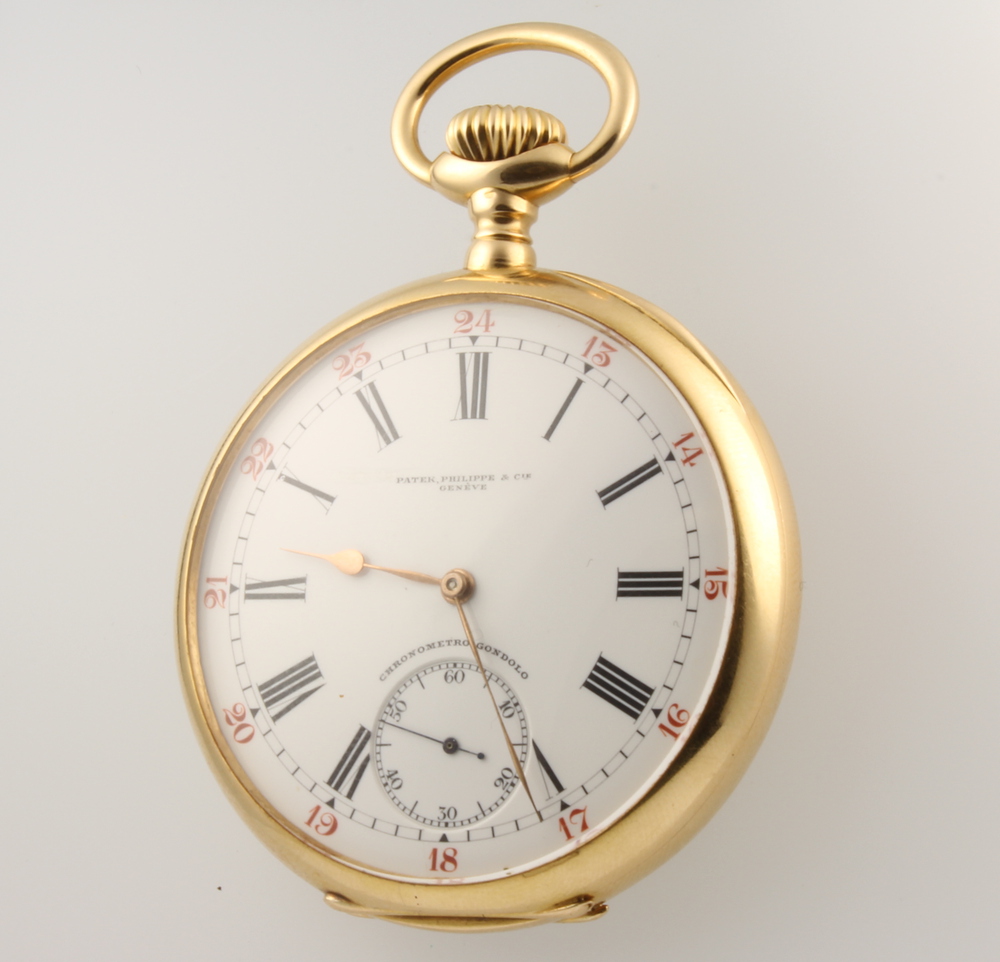 Patek Philippe, 1909 a gentleman's 18ct yellow gold mechanical pocket watch, the dial inscribed