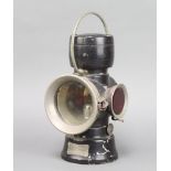 A Lucas no. 631 King of the Road motoring lamp contained in a Japanned case Some of the Japanning is