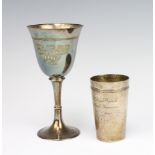 An 800 standard beaker and goblet 234 grams