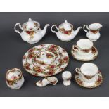 A Royal Albert Old Country Roses part tea set comprising 8 small tea cups, 9 saucers, 1 large tea