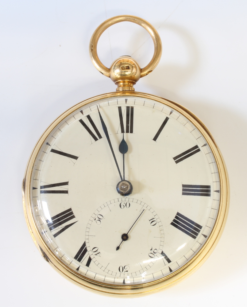 A Victorian 18ct yellow gold key wind pocket watch with seconds at 6 o'clock, Sheffield 1870, - Image 2 of 7