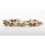 A 9ct yellow gold fancy link bracelet, 16.9 grams,