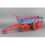 A scratch built wooden model of a Buckinghamshire wagon 22cm h x 77cm l x 22cm w