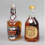 A 1970's bottle of Grants 12 years old Royal Scots Whisky (low in neck) and a bottle of Glayva