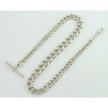 A silver Albert with T bar and clasp 74 grams