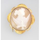 A Victorian cameo portrait brooch