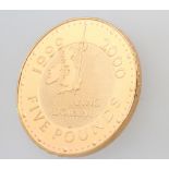A 2000 Millennium gold proof five pound crown, No 1987/2500 39.94 grams