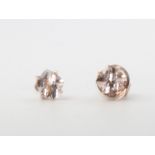 A pair of rose gold ear studs 1.4 grams