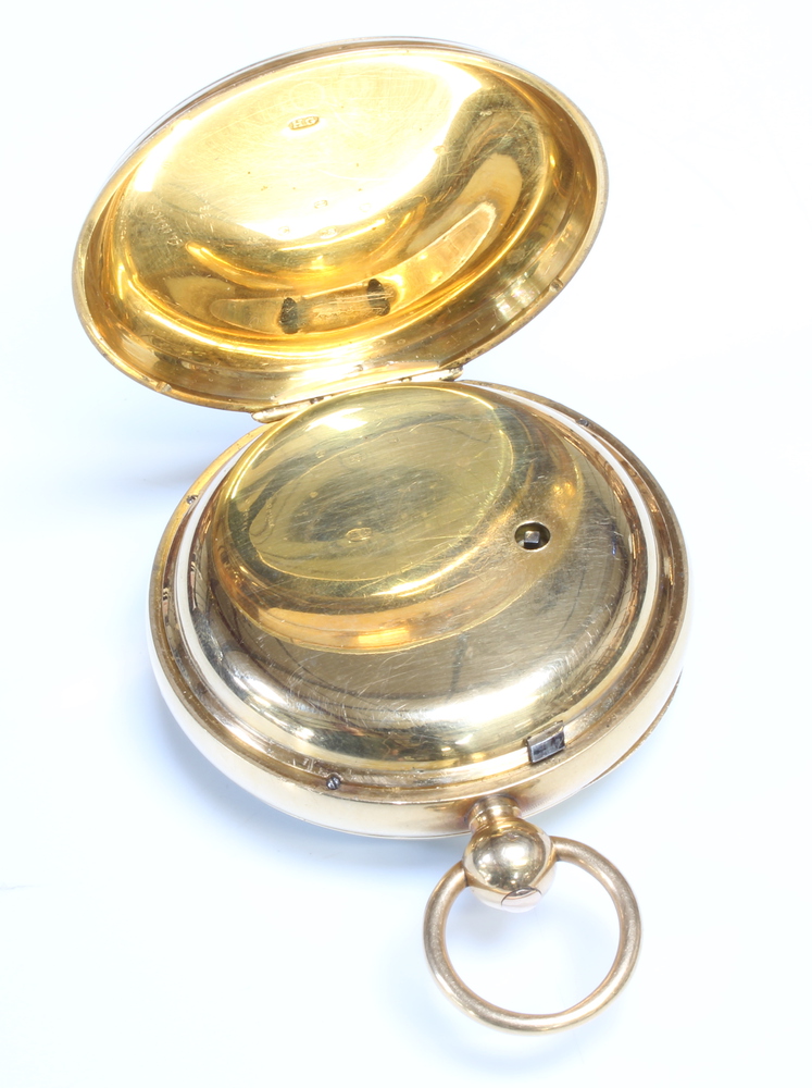 A Victorian 18ct yellow gold key wind pocket watch with seconds at 6 o'clock, Sheffield 1870, - Image 5 of 7