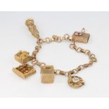 A 9ct yellow gold charm bracelet 21.2 grams