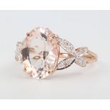 A 9ct rose gold dress ring, 3.1 grams, size R 1/2