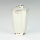 An Art Deco octagonal tapered silver sugar caster, Sheffield 1939, 12cm, 175 grams