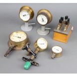 Five Budenberg pressure gauges together with a Philip Harris resistor box