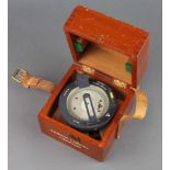 A medium landing compass marked 4153.H 6B/34 cased