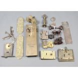 A Lockerbie & Wilkinson Tipton brass lavatory door lock complete with 2 keys 37cm x 12cm x 4cm, 3