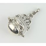 A modern silver swivel locket, 11 grams