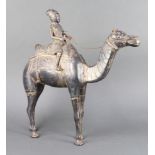 An Arabic plated figure of a camel and rider 47cm