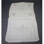 A Victorian silk boxing handkerchief marked Alf.Suffolk matched with Joe Wilson for 350 pounds 9st