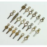 A quantity of pocket watch keys