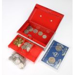 A quantity of pre 1947 coinage 498 grams and minor coins