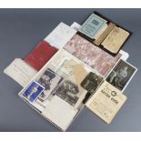 Four Second World War identity cards, 3 1953-54 ration books and a quantity of other ephemera