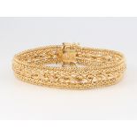 A 9ct yellow gold filigree bracelet 12.8 grams, 18cm