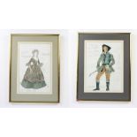 John Bloomfield, mixed media, two costume designs, Poldark, Ross Poldark riding clothes, Robin Ellis