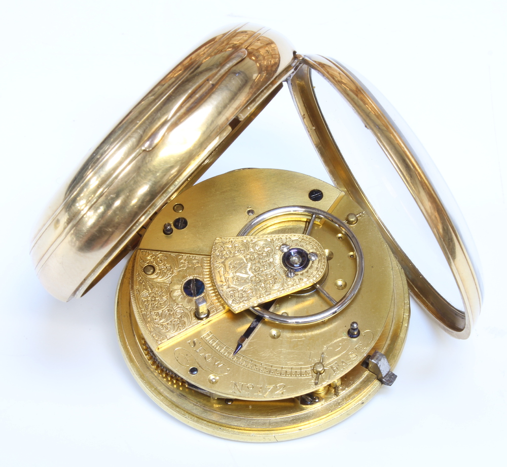 A Victorian 18ct yellow gold key wind pocket watch with seconds at 6 o'clock, Sheffield 1870, - Image 7 of 7