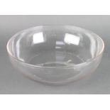A clear glass deep bowl 34cm