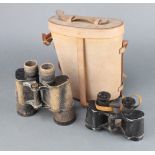 A pair of Second World War Dienstglas 6x30 binoculars 122136 Dym Plus together with a pair of Carl