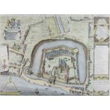 Map, a coloured engraving, "The true and exact draft of The Tower Liberties furvey'd in the year