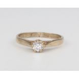 A 9ct yellow gold paste set ring size K 1.7 grams