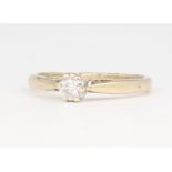 A 9ct yellow gold single stone diamond ring approx. 0.25ct, 2.2 grams, size M