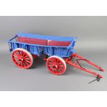 A scratch built wooden model of a Kent wagon 25cm h x 76cm l x 23cm w