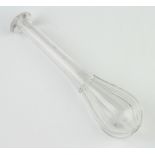 A 19th Century glass toddy lifter with faceted bulb 18cm