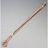 An early J.W. Cumins The Clarence drop ring trout fishing rod, circa 1880, together with a whole