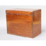 A Victorian rectangular mahogany box with hinged lid 29cm h x 37cm w x 21cm d There is a ring mark