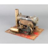 A scratch built model of a stationary steam engine 12cm x 21cm x 16cm (some corrosion in places)