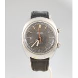 A gentleman's vintage steel cased Omega Chronostop Geneve cased wristwatch, contained in 35mm