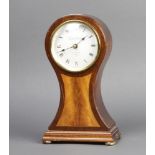 Fema, a Victorian style timepiece contained in an inlaid mahogany balloon shaped case, the paper