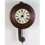 A postman's Continental alarm clock with 14cm enamelled dial, striking on bell, complete with