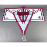 A Mark Master Masons apron, ditto Past Masters apron jewel and collar jewel