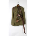 A First Punjab Regiment Lieutenants service dress tunic and trousers (some small moth to the arm and